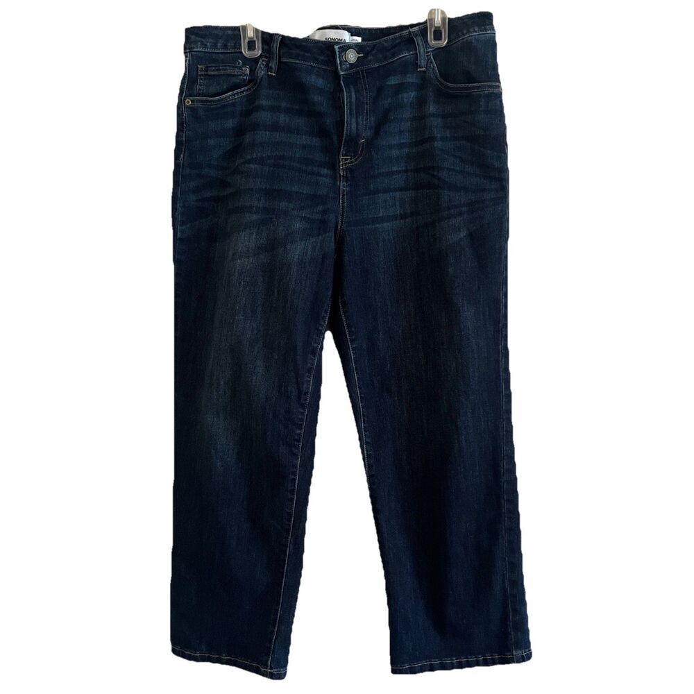 Sonoma Capris Womens Plus 18W Blue Jean High Rise Straight Leg 25” Inseam Short